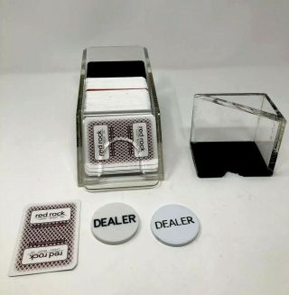 Poker & Casino Supplies Deck Blackjack Shoe And Discard Tray And Cards
