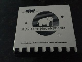 Vtg Barware " A Guide To Pink Elephants " Cocktail Mixed Drink Recipes Vol 2 W/box