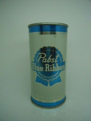 10 Oz - Pabst Blue Ribbon Flat Top Beer Can - Pabst Brewing Co - Milwaukee Wisconsin