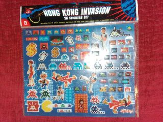 1/ 1k RARE BARGAIN Space Invader Wipe Out Hong Kong 3D Sticker Pack eg Banksy 7