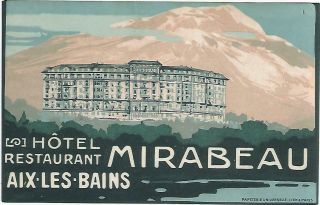 Hotel Mirabeau Luggage Deco Label (aix - Les - Bains)
