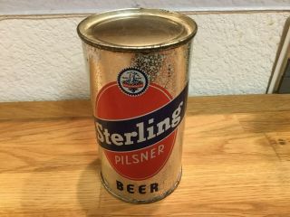 Sterling Beer (136 - 32) Empty Oi Flat Top Beer Can By Sterling,  Evansville,  In