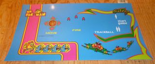 Multicade Galaga Ms Pac Man Control Panel Overlay With Trackball 3 Inch 2 1/4