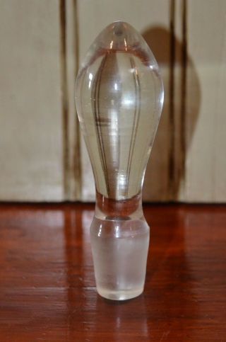 Vintage Solid Crystal Glass Liquor Decanter Bottle Stopper ONLY 5.  5 