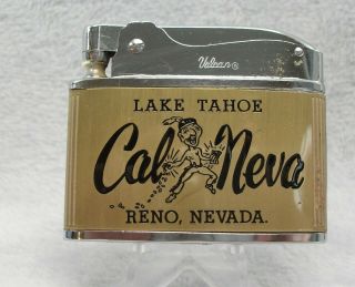Vintage Cal Neva Casino Hotel Reno Lake Tahoe Nevada Flat Advertising Lighter