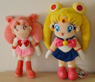 Rare 2000 Sailor Moon World Plush & Chibimoon Plush Doll 2