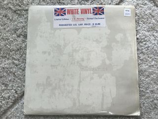 Beatles White Album Pmc 7067 - 8 Uk Limited Ed.  White Vinyl W/ Uk Sticker