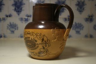Antique Victorian Pub Whiskey Water Jug Doulton Prince Alfred Islington London 3