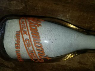 Orange Pyro Quart Bottle Altamont Milk Co.  Inc.  Tupper Lake,  N.  Y.