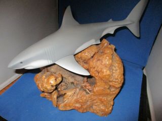 Large John Perry Burlwood Shark Sculpture