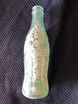 Vintage Coca Cola Coke Green Glass Bottle 1950s 60s - Beach Find Decor