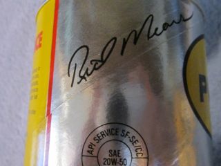Pennzoil Cardboard Quart Size Oil Can Bank Rick Mears Special Signature Can 2