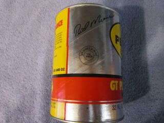 Pennzoil Cardboard Quart Size Oil Can Bank Rick Mears Special Signature Can 3