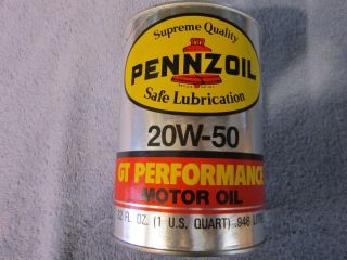 Pennzoil Cardboard Quart Size Oil Can Bank Rick Mears Special Signature Can 5