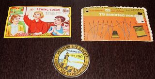 Woolworth,  Sewing Susan And Southern Life Vintage Needles In Booklets