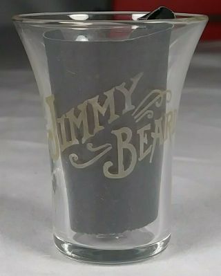 Scarce Pre Prohibition 1/4 Ounce Jimmy Beard Etched Whiskey Taster Glass Pre Pro