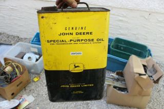 Vintage 1 Gallon John Deere Special Purpose Motor Oil Can Deere Sign