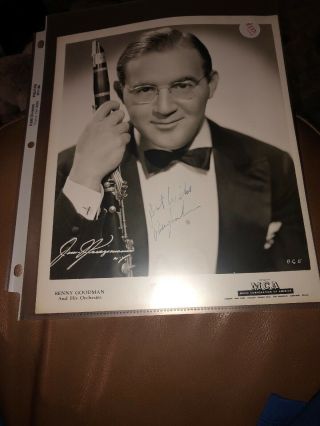 Benny Goodman Hand Signed Autograph 8x10 Photo The King Of Swing