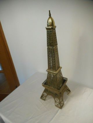Vintage 17 " Eiffel Tower Musical Liquor Decanter - " The Last Time I Saw Paris "