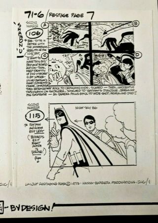 ALEX TOTH by Design Friends 1973 Hand Crafted STORYBOARD Pg SUPERMAN 2