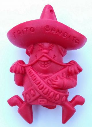 Red 1968 Frito - Lay Frito Bandito Pencil Topper Eraser Vintage Premium Ad Charm