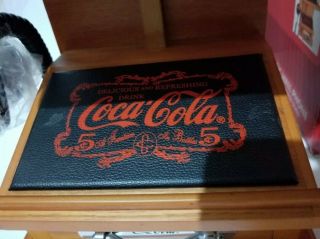 COCA - COLA NIB NOSTALGIC Wall Phone Real Wood Lighted Frosted Glass Hanging 7