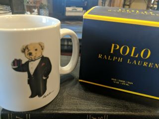 Polo Ralph Lauren Tuxedo Wedding Bear Stoneware 16 Oz Drinking Mug