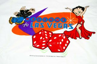 Betty Boop Popeye Mgm Grand Casino Vintage Las Vegas 1995 Cartoon T - Shirt L/xl