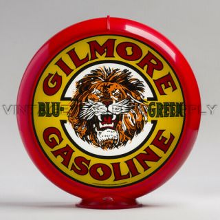 Gilmore Blu - Green 13.  5 " Gas Pump Globe W/ Red Plastic Body (g136)