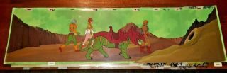 Masters Of The Universe Panoramic Hand Painted Production Cel He - Man Battle Cat