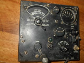 C - 4 /arn - 7 Radio Control Panel Vintage Ww2 Not