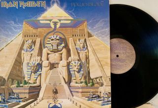 Iron Maiden " Powerslave " Lp 1984 1st Press Vinyl Capitol Sj - 12321 Sterling (ex)