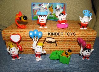 Kinder Surprise Comlete Set: Kinderino Party 50 Years Anniversary 8 Toys&papers