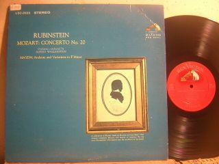 Rca Lsc - 2635 Rubinstein Mozart Piano Concerto No.  20 Wallenstein 5s 7s Sd Nm