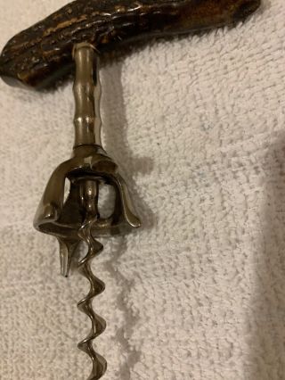 Horn Corkscrew Handle Chrome Plated Antique Vintage Opener Stag Bottle Wine Gift 3