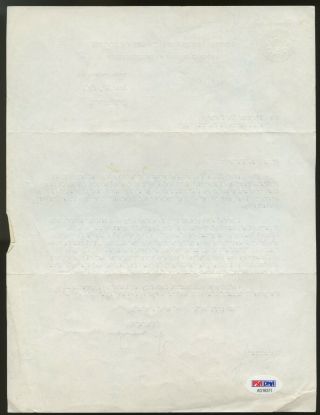 J.  Edgar Hoover Signed 6/30/1961 FBI 20th Anniversary Letter AUTO PSA/DNA 2