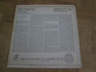 Brahms - Symphony No.  3 - George Szell - UK Columbia LP SAX 2572 Stereo S/C 2