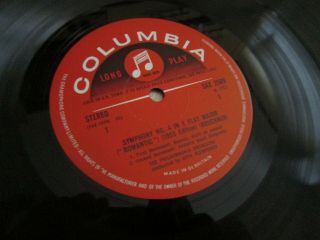 Brahms - Symphony No.  3 - George Szell - UK Columbia LP SAX 2572 Stereo S/C 3