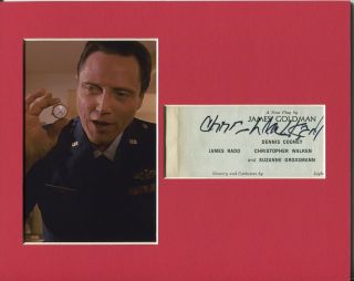Christopher Walken Pulp Fiction Captain Koons Signed Autograph Photo Display