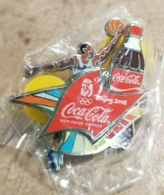 VHTF Set of 5 2008 Beijing Olympics Coca - Cola sports action pins in packages 3