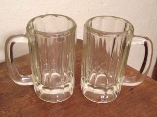 Libbey Thick Glass Beer Mug Stein Drinking Glasses Vintage