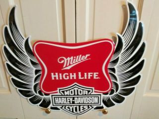 Miller High Life Harley Davidson Sign Extremely Rare