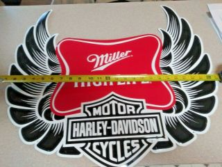 Miller High Life Harley Davidson Sign Extremely Rare 3