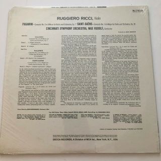 Ruggiero Ricci/Rudolf PAGANINI/SAINT - SAENS Concertos Decca Gold DL 710106 2