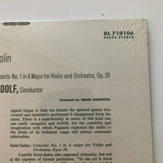 Ruggiero Ricci/Rudolf PAGANINI/SAINT - SAENS Concertos Decca Gold DL 710106 3