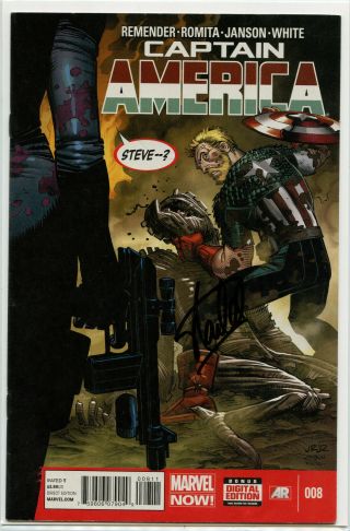 Stan Lee Signed Autographed Captain America 008 - Hologram All Star 11058