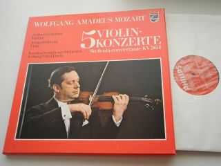 Mozart 5 Violin Concertos Grumiaux Nm M - 3 Lp Box Philips Pelliccia