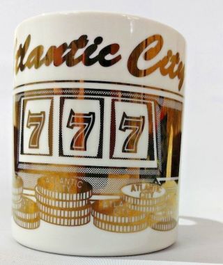 Atlantic City Casino Mug Slot Machine Chips 22k Gold Plated 1992 Albert Elovitz