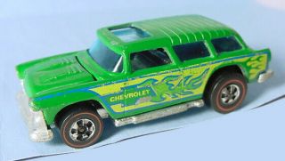 1969 Mattel Hot Wheels Redline Alive 55 Classic Nomad Green Hk Great Wheels