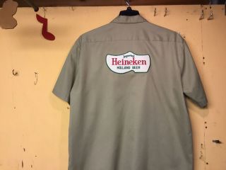 Heineken Beer Delivery Guy Work Shirt Dickies Xl